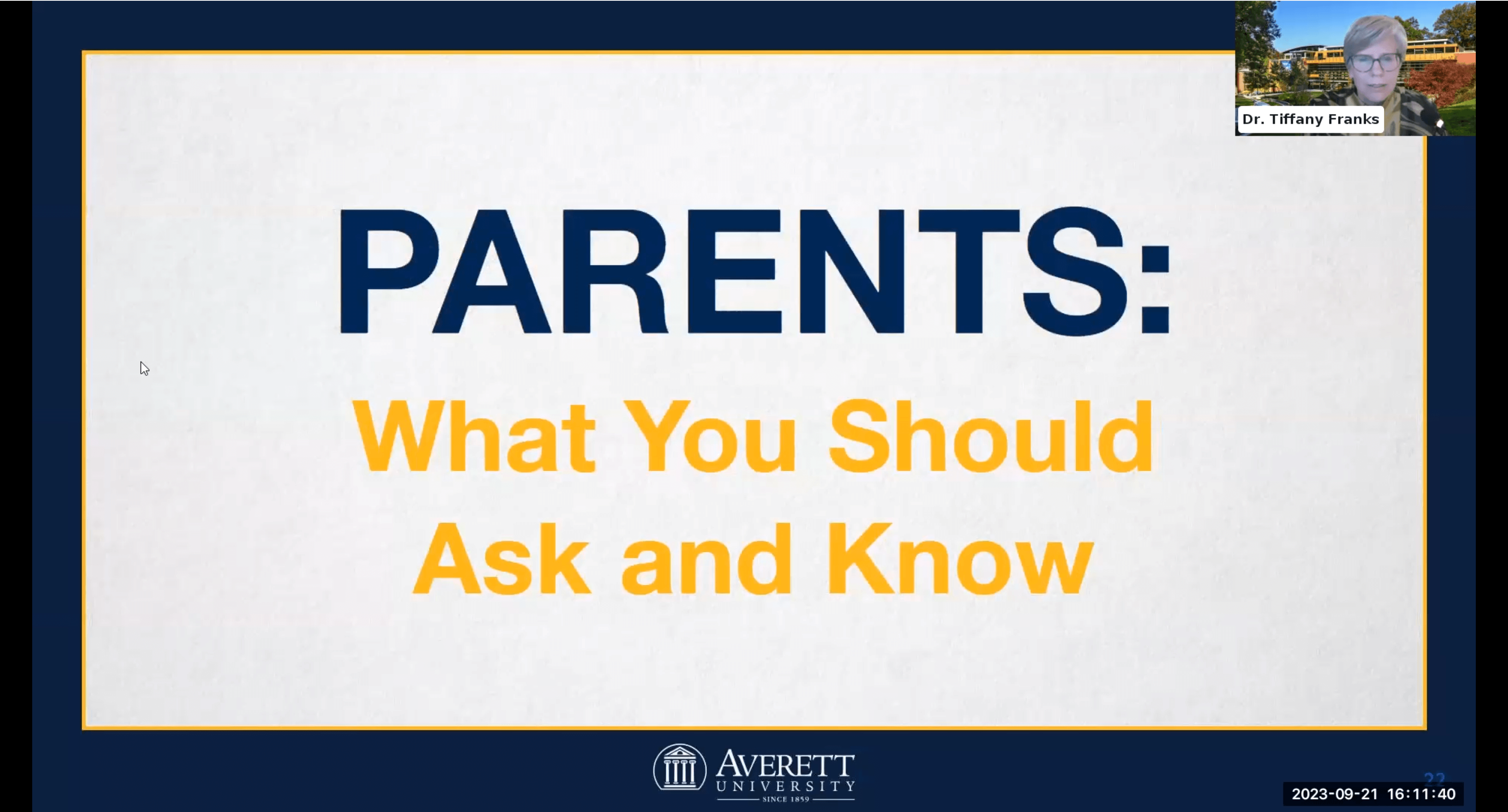 Parents and families, let's discuss the important questions you should ask.